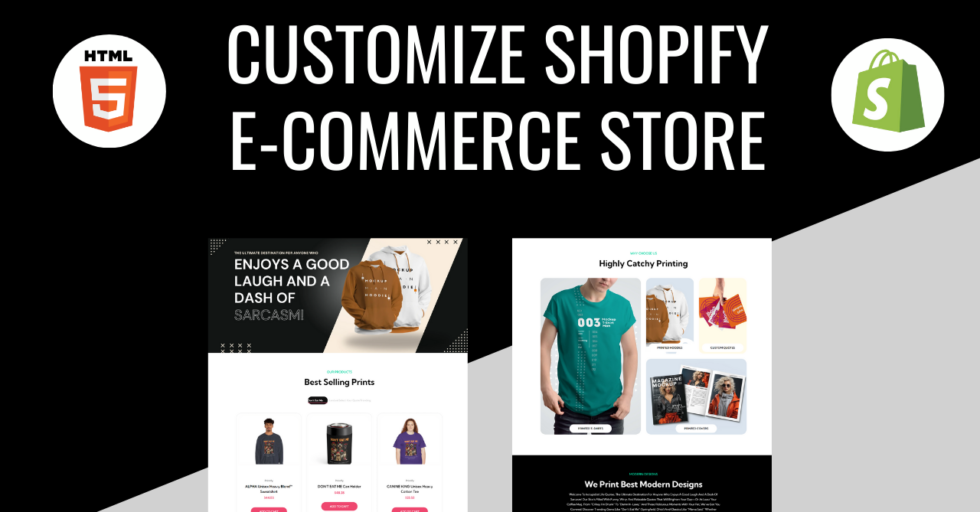 customizing shopify products ecommerce website